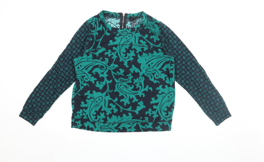 Womens UK Size 10 H&M Green Tunic Blouse
