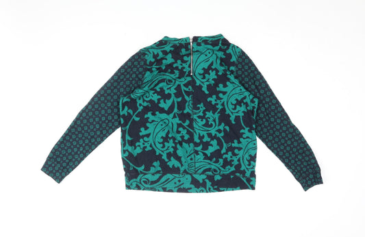 Womens UK Size 10 H&M Green Tunic Blouse