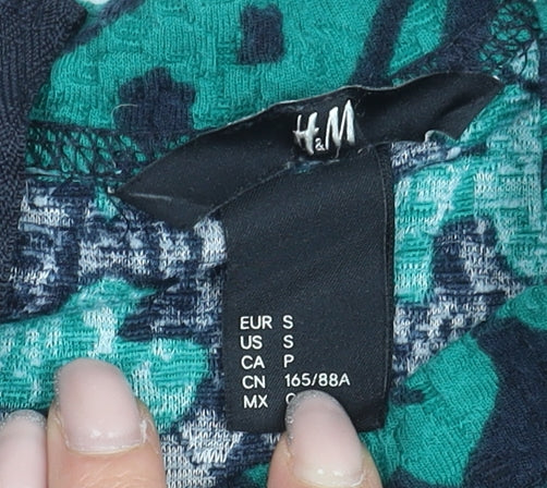 Womens UK Size 10 H&M Green Tunic Blouse