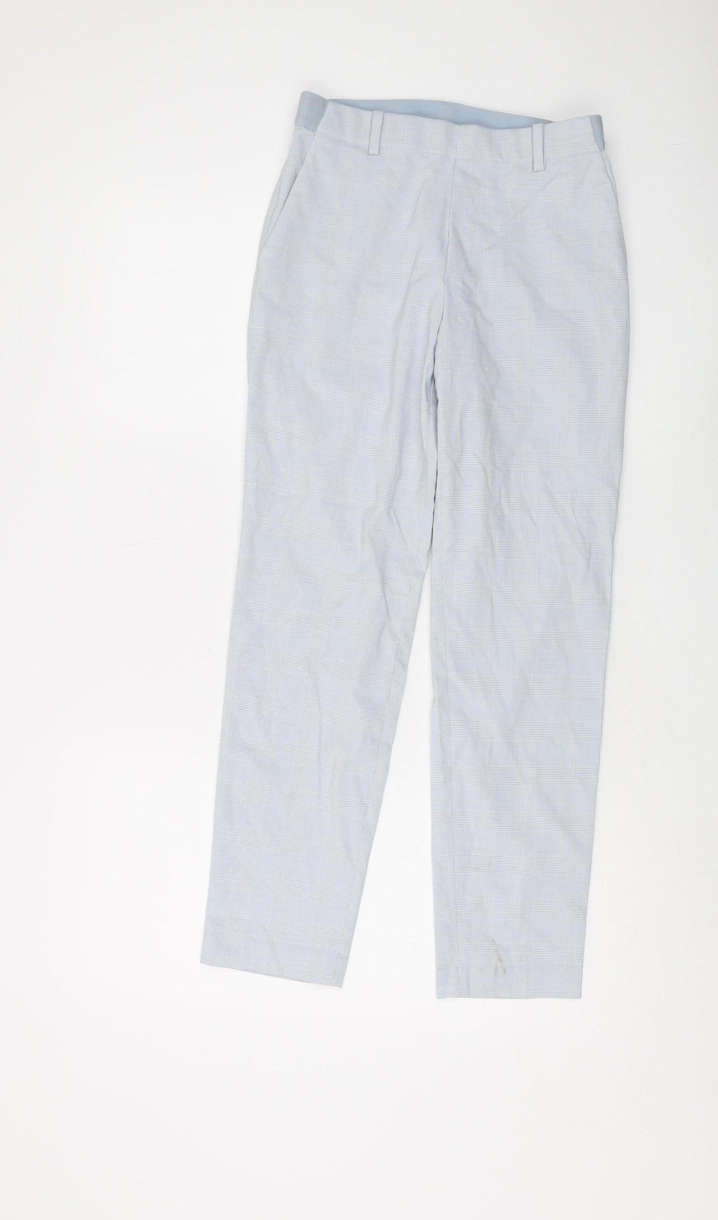 Womens UK Size S Uniqlo Regular Fit Dress Pants Blue Trousers