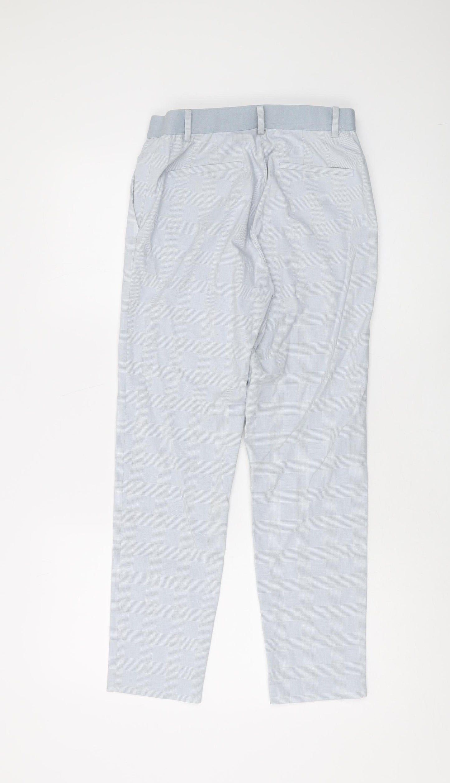 Womens UK Size S Uniqlo Regular Fit Dress Pants Blue Trousers