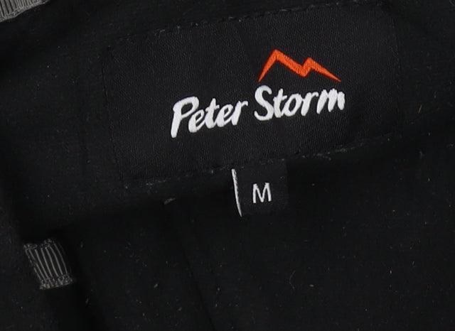 Mens UK Size M Peter Storm Black 1/2 Zip Sweatshirt
