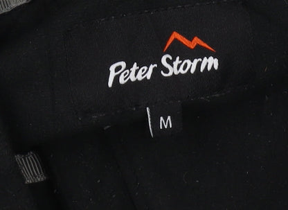 Mens UK Size M Peter Storm Black 1/2 Zip Sweatshirt