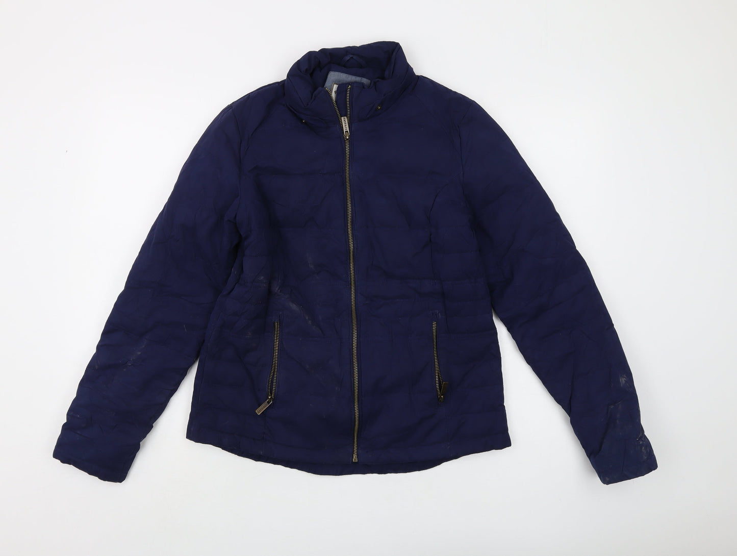 FatFace Women's Blue Puffer Jacket, Size 12, Zip Casual