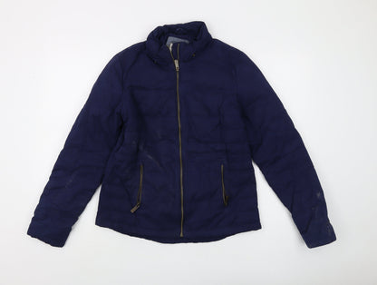 FatFace Women's Blue Puffer Jacket, Size 12, Zip Casual