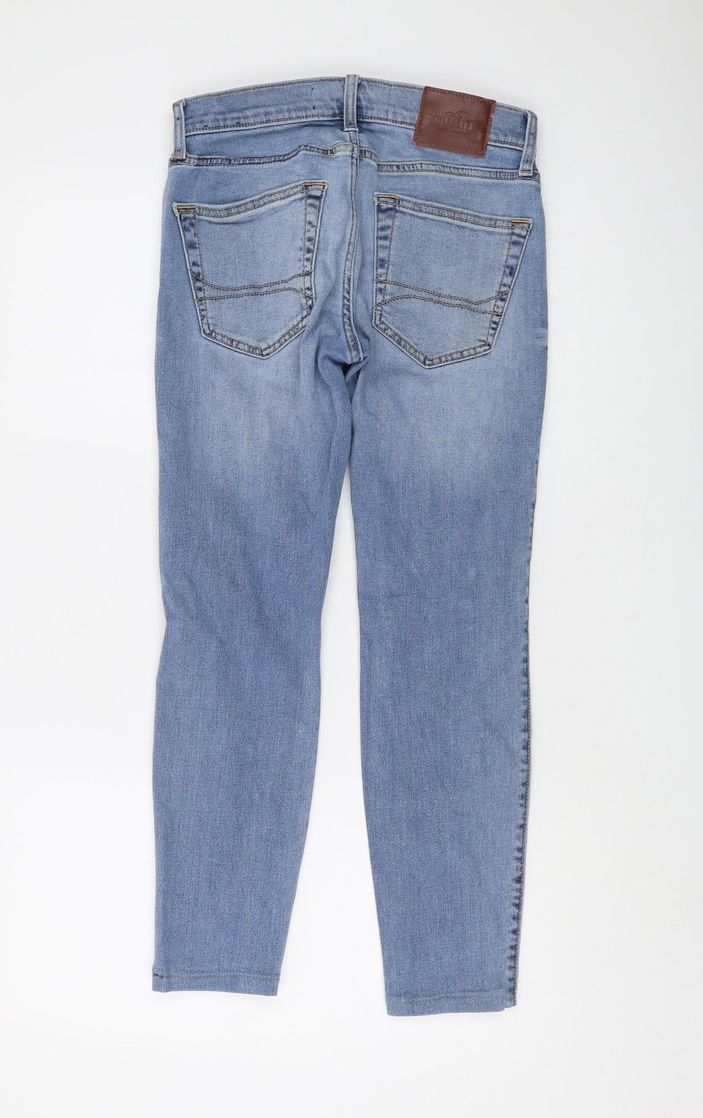 Hollister Women's Blue Skinny Distressed Jeans Size 28