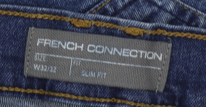 French Connection Men's Blue Slim Jeans Size 32
