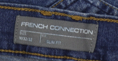 French Connection Men's Blue Slim Jeans Size 32