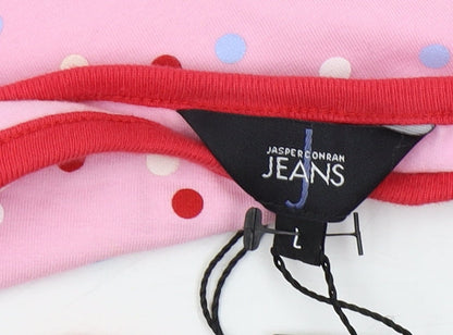 Jasper Conran Jeans Pink Polka Dot Camisole Tank Top, Size L