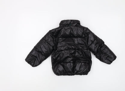 H&M Girls Black Puffer Jacket, 2 Years, Winter Coat