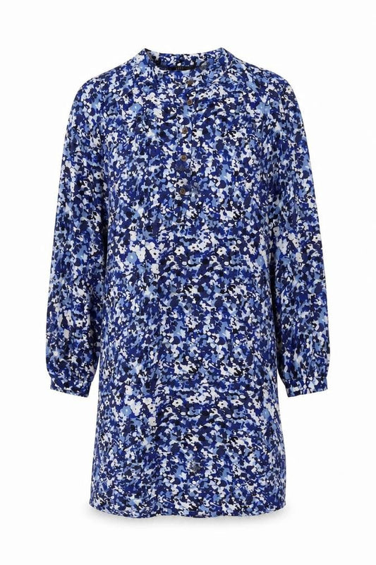 Marks and Spencer Women's Blue Camouflage Shirt Dress