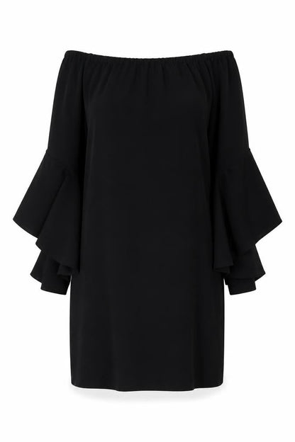 I Saw It First Women's Black Off-Shoulder Shift Dress Size 10