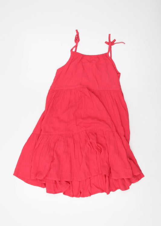 Next Girls Red Swing Dress, 8 Years, Sleeveless, Summer