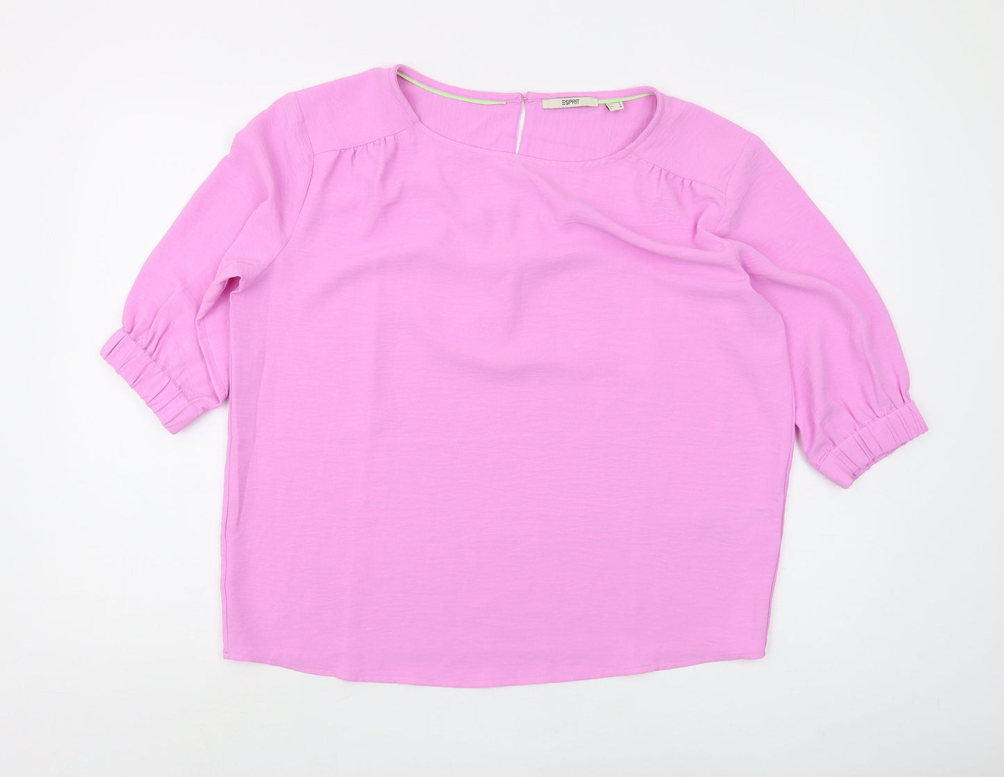 Womens UK Size S Esprit Pink Basic Blouse