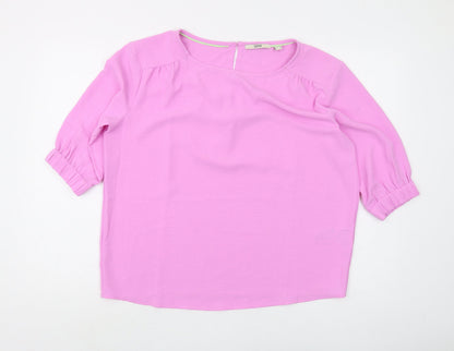 Womens UK Size S Esprit Pink Basic Blouse