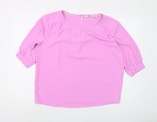 Womens UK Size S Esprit Pink Basic Blouse