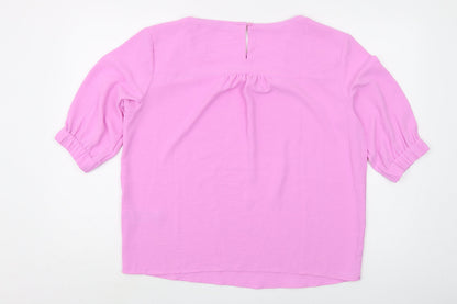 Womens UK Size S Esprit Pink Basic Blouse