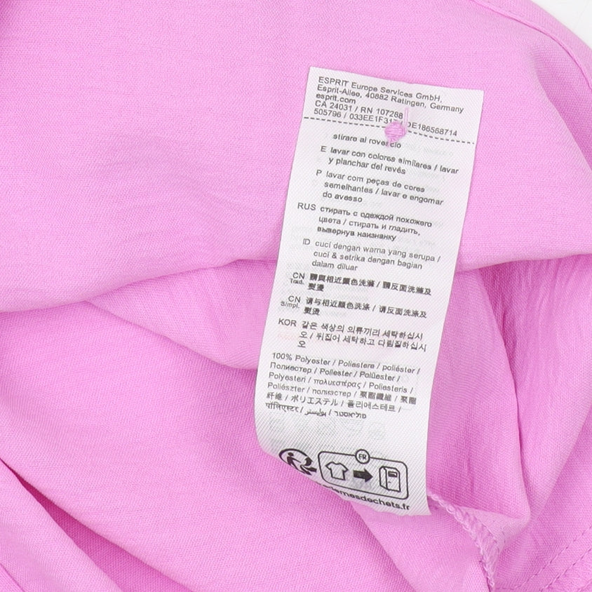 Womens UK Size S Esprit Pink Basic Blouse