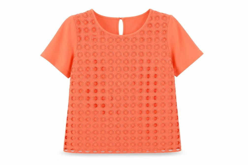 Womens UK Size 10 Marks and Spencer Orange Basic Blouse