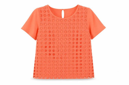 Womens UK Size 10 Marks and Spencer Orange Basic Blouse