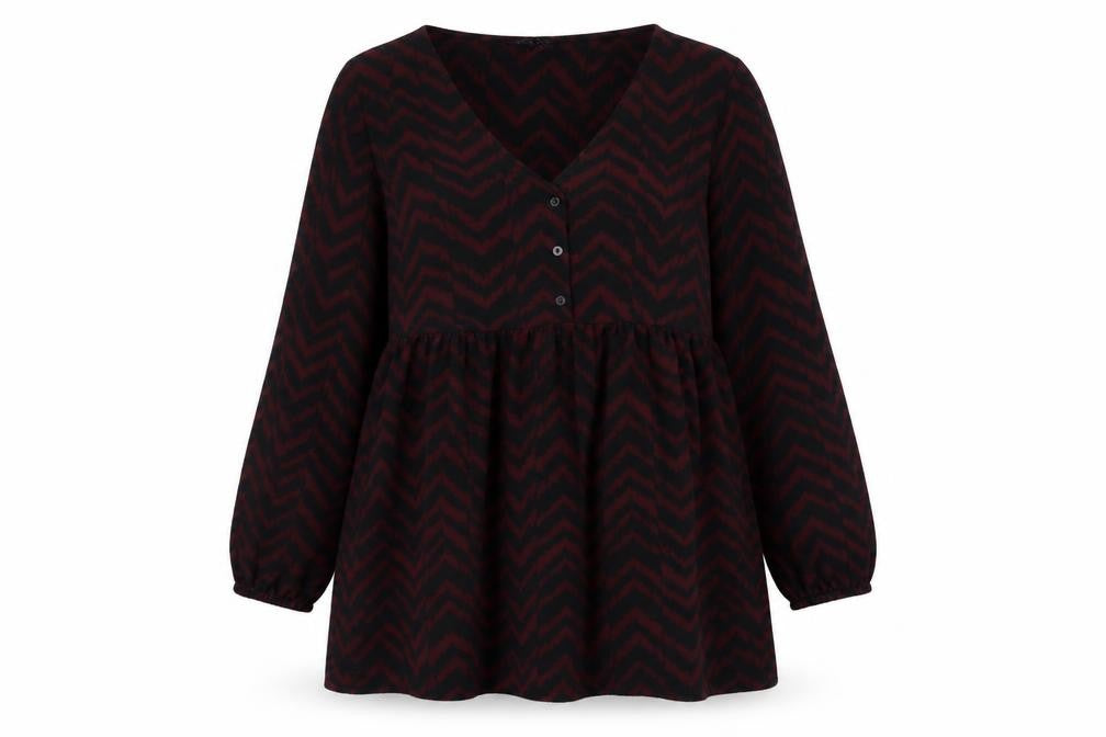 Womens UK Size 12 New Look Black Tunic Blouse