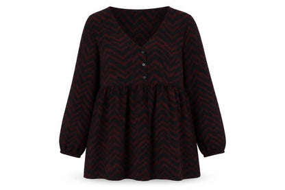 Womens UK Size 12 New Look Black Tunic Blouse