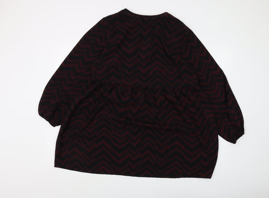 Womens UK Size 12 New Look Black Tunic Blouse