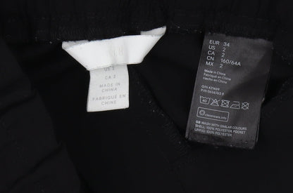 H&M Women's Black Mid-Rise Shorts, Size 6