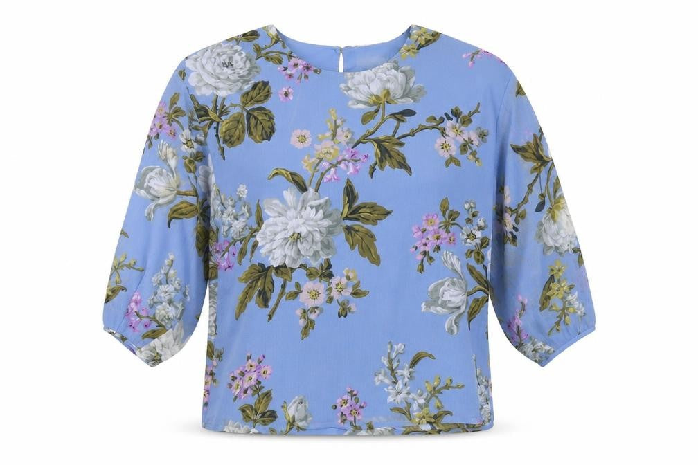 Womens UK Size 6 Warehouse Blue Basic Blouse