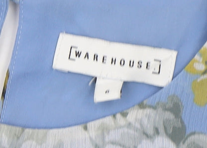 Womens UK Size 6 Warehouse Blue Basic Blouse