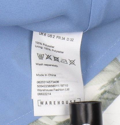 Womens UK Size 6 Warehouse Blue Basic Blouse
