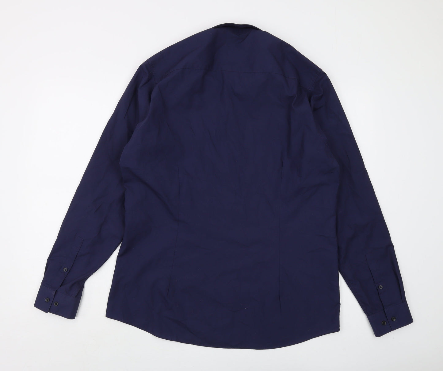 Burton Menswear London Men's Slim Fit Blue Shirt