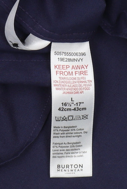 Burton Menswear London Men's Slim Fit Blue Shirt