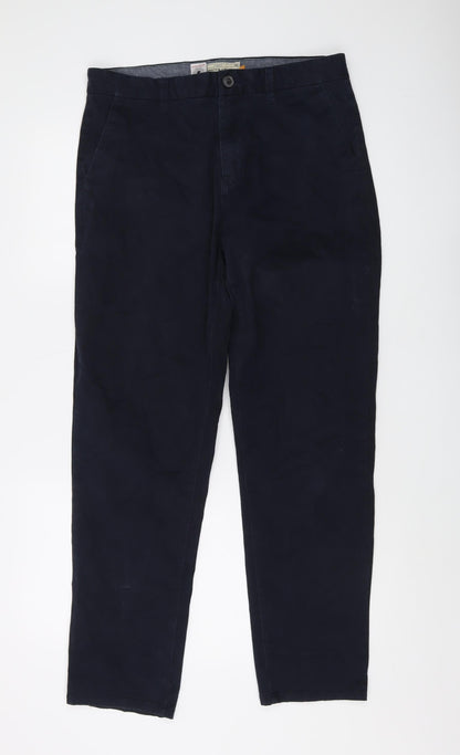 Next Men's Blue Chino Trousers, Size M, Regular Fit