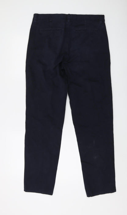 Next Men's Blue Chino Trousers, Size M, Regular Fit