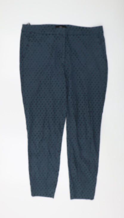Womens UK Size 10 NEXT Regular Fit Dress Pants Blue Trousers