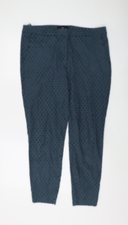 Womens UK Size 10 NEXT Regular Fit Dress Pants Blue Trousers