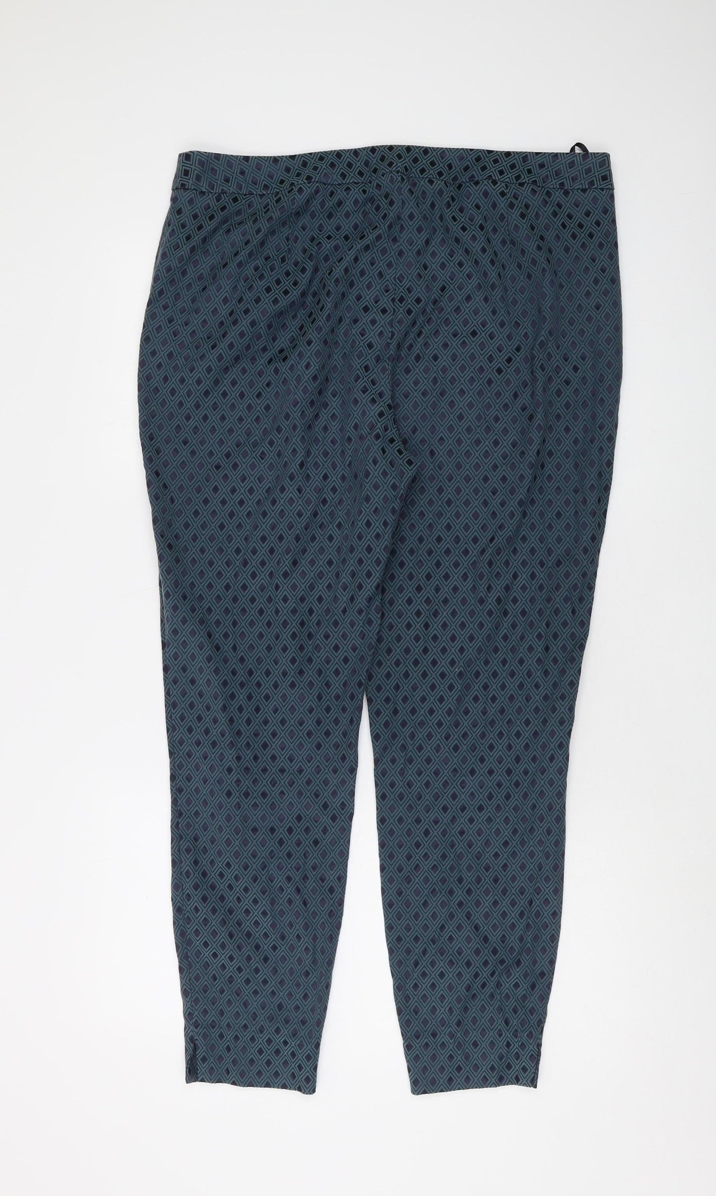 Womens UK Size 10 NEXT Regular Fit Dress Pants Blue Trousers