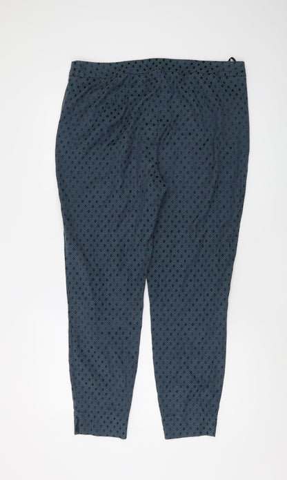 Womens UK Size 10 NEXT Regular Fit Dress Pants Blue Trousers