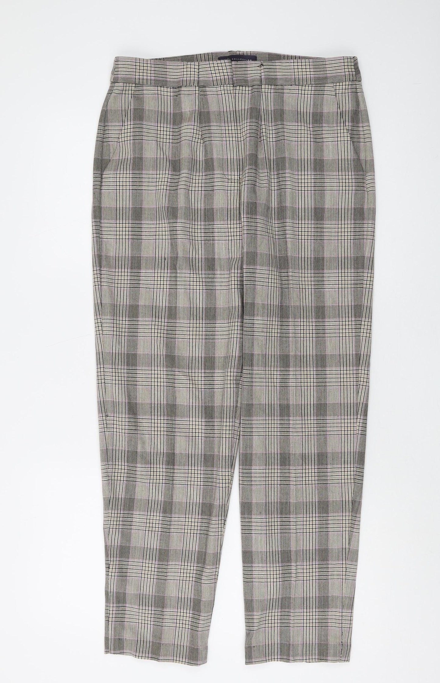 Womens UK Size 12 Marks and Spencer Regular Fit Chino Brown Trousers