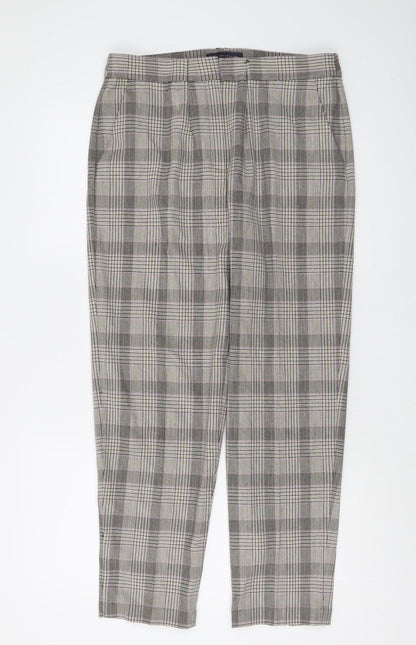 Womens UK Size 12 Marks and Spencer Regular Fit Chino Brown Trousers