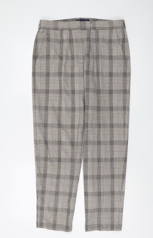 Womens UK Size 12 Marks and Spencer Regular Fit Chino Brown Trousers