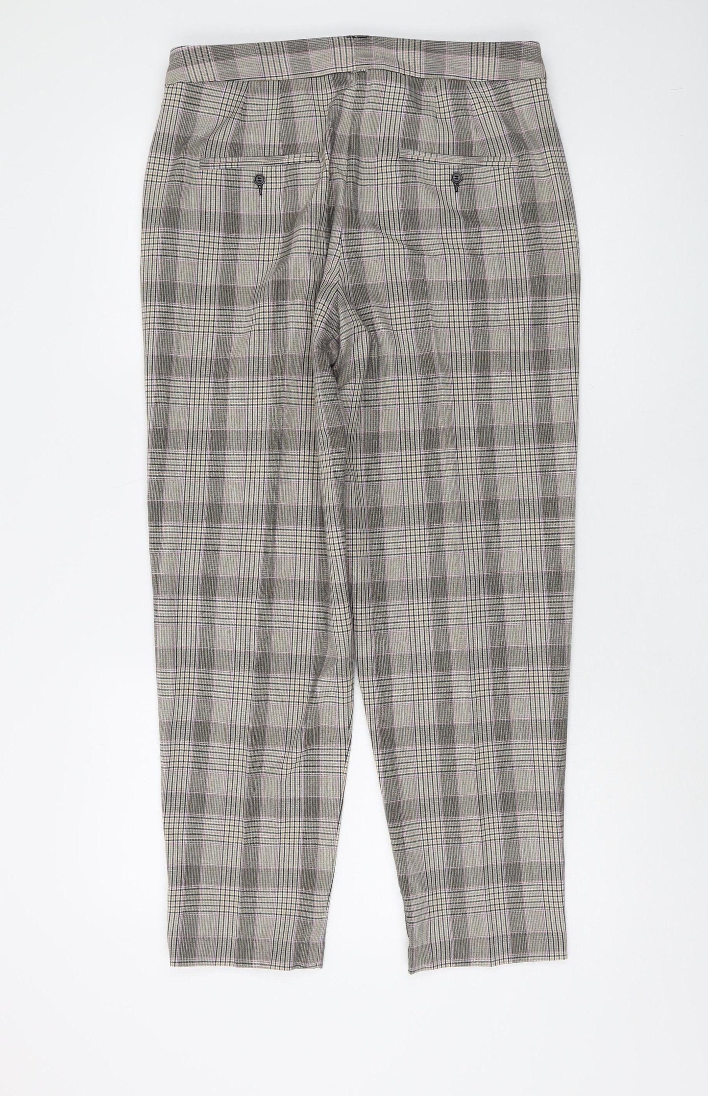 Womens UK Size 12 Marks and Spencer Regular Fit Chino Brown Trousers