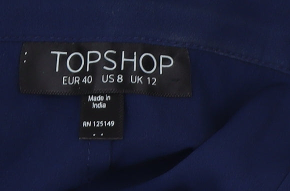 Topshop Women's Blue Shorts UK 12