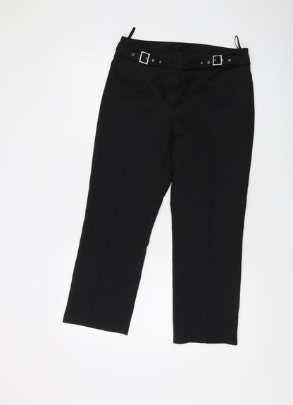 Womens UK Size 10 NEXT Regular Fit Dress Pants Black Trousers