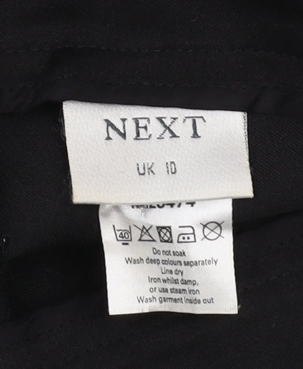 Womens UK Size 10 NEXT Regular Fit Dress Pants Black Trousers