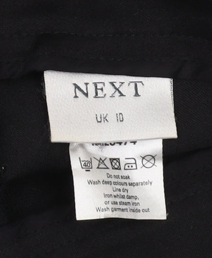 Womens UK Size 10 NEXT Regular Fit Dress Pants Black Trousers