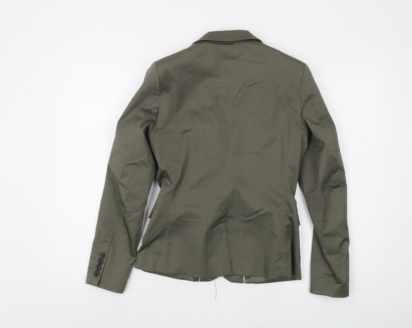 H&M Women's Green Suit Jacket Size 10 Regular Fit