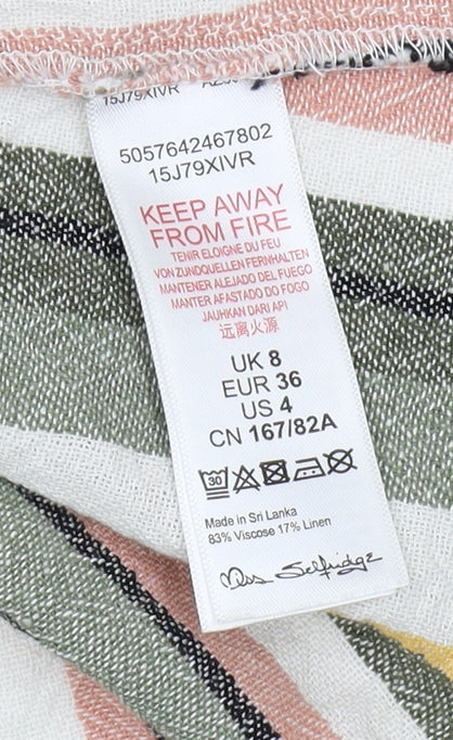 Miss Selfridge Women's Striped Camisole Blouse Size 8