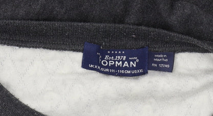 Topman Men's Grey 2XL Geometric Pullover Sweatshirt